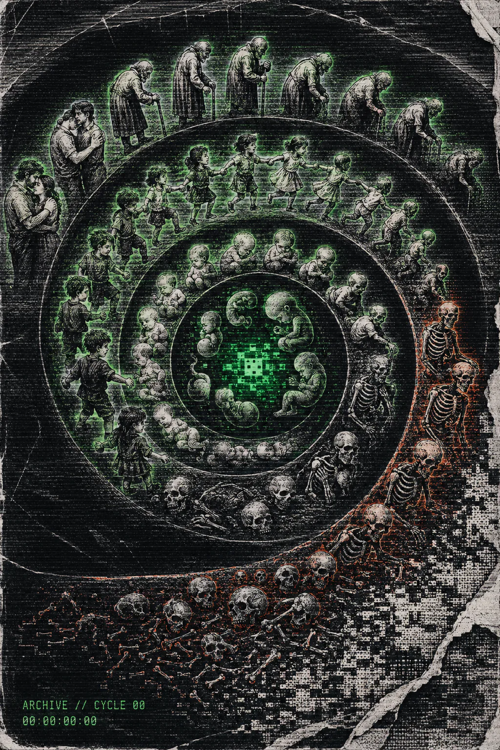 Recovered archive file 021: archive cycle from birth to memory